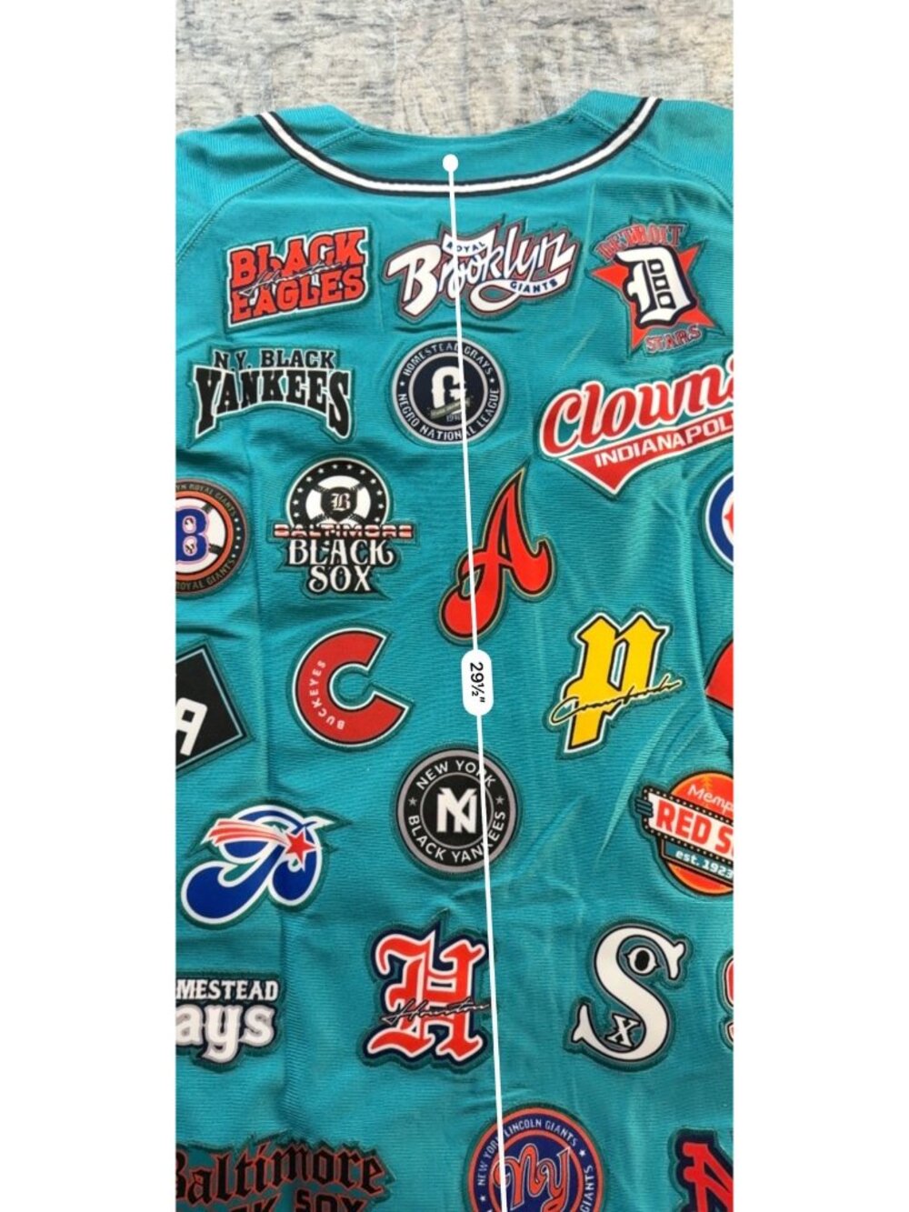 Headgear Classics Negro League Collection Collage Jersey Teal Size L NWT - Picture 15 of 16